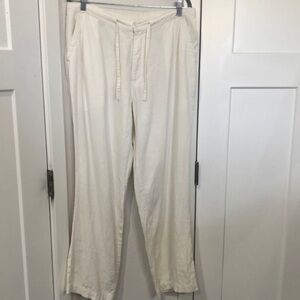 Havanera Linen blend Cream Color Linen Women’s Pants . Summer vacation